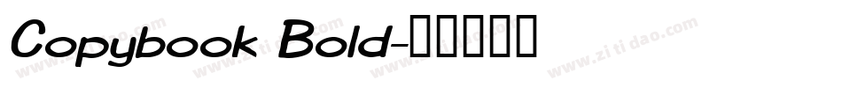 Copybook Bold字体转换